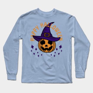 HAPPY HALLOWEEN JACK 'O LANTERN WEAR THE WITCH HAT Long Sleeve T-Shirt